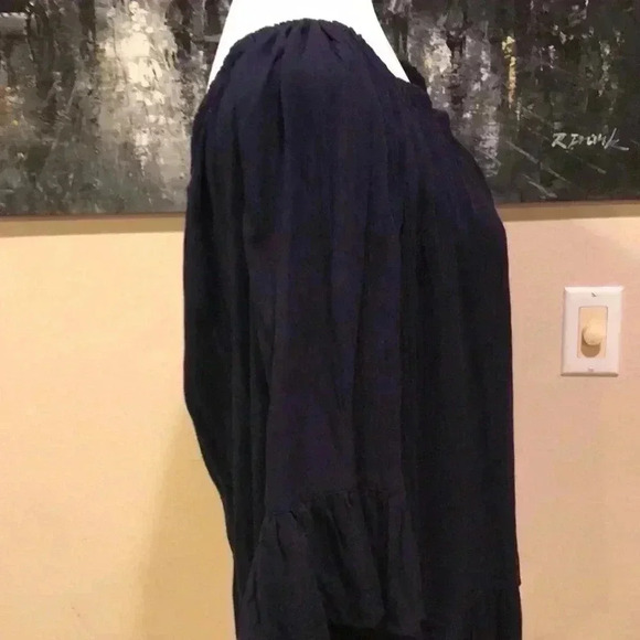 NWT Beach lunch lounge Collection Ruffled Bell Sleeves On/Off Shoulder Top-XL - Picture 6 of 9